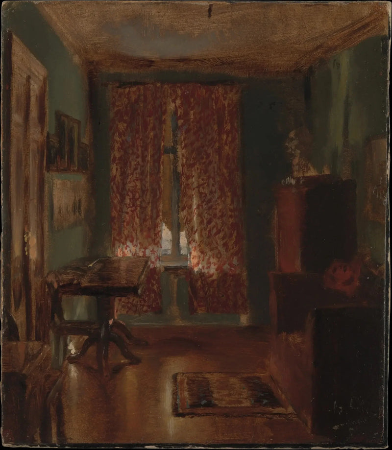 The artist's living room in Ritterstrasse - Adolph von Menzel