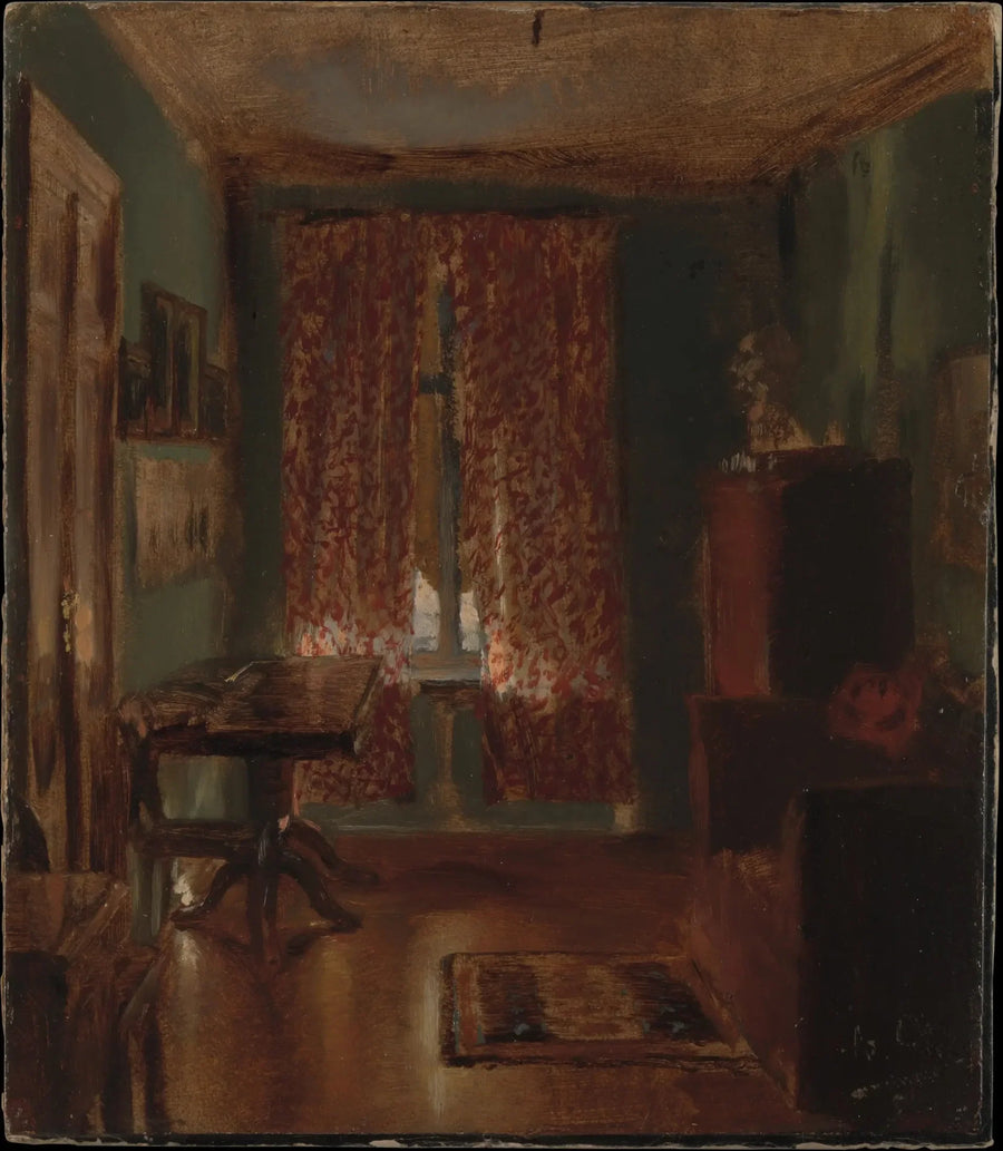 The artist's living room in Ritterstrasse - Adolph von Menzel