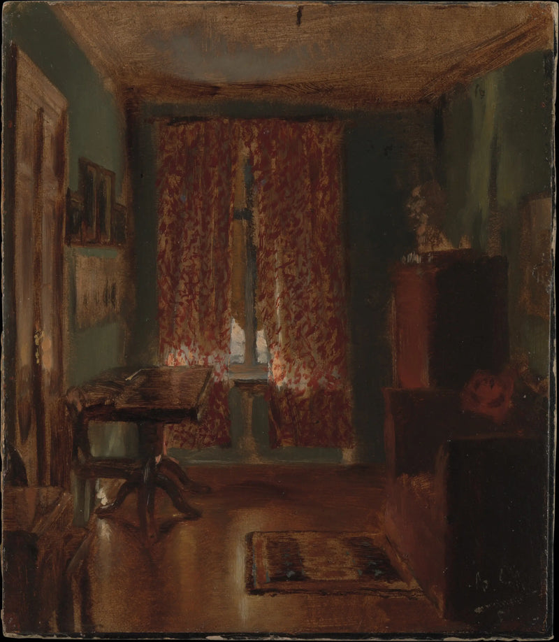 The artist's living room in Ritterstrasse - Adolph von Menzel