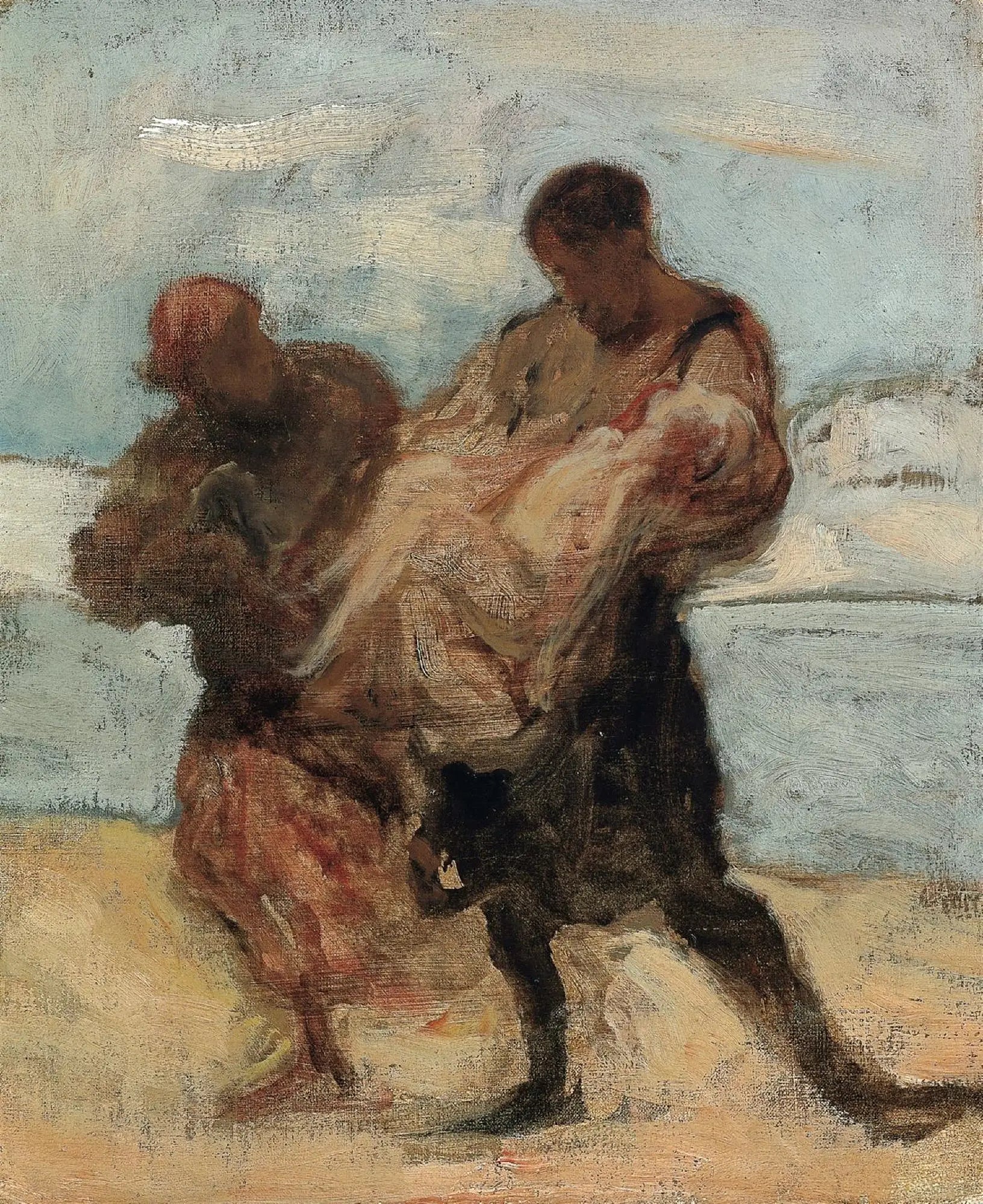 Le sauvetage - Honoré Daumier image 1 copie de tableau peinte à la main