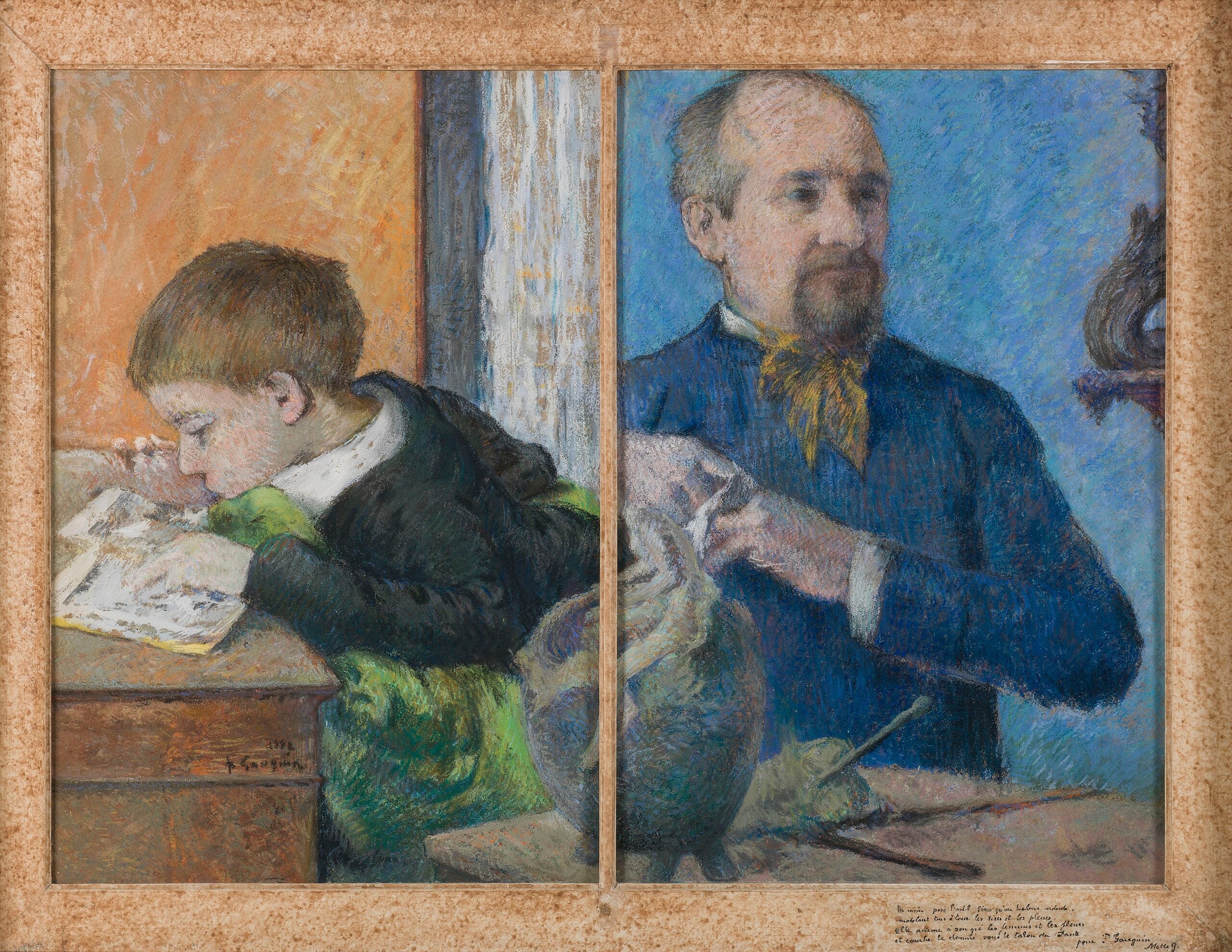 The Sculptor Jean Paul Aubé (1837-1916) and his son, Emile - Paul Gauguin