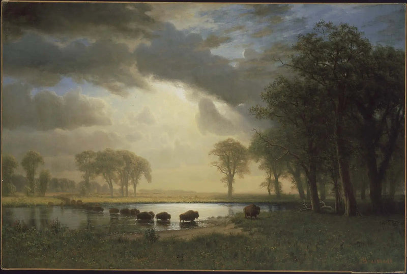 The Bison Trail - Albert Bierstadt