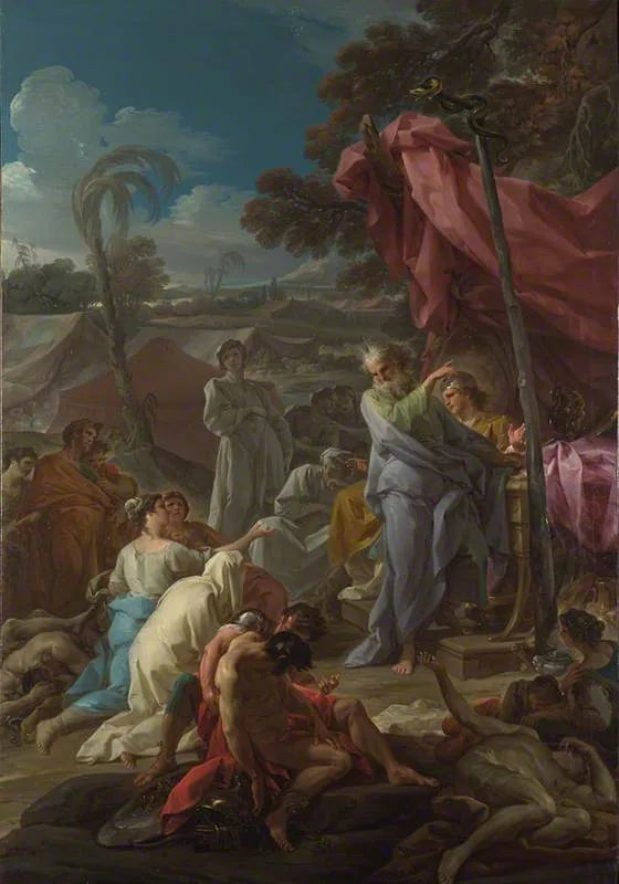 Le serpent d'airain - Corrado Giaquinto image 1 copie de tableau peinte à la main