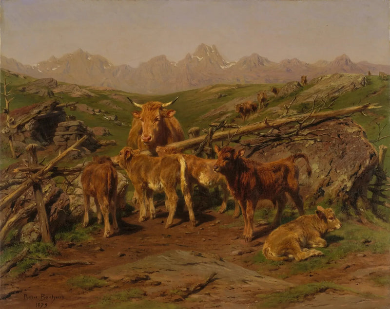 The weaning of calves - Rosa Bonheur