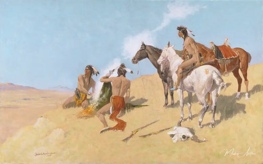 Le signal de fumée, 1905 - Frederic Remington - Reproductions de tableaux et peintures haut de gamme