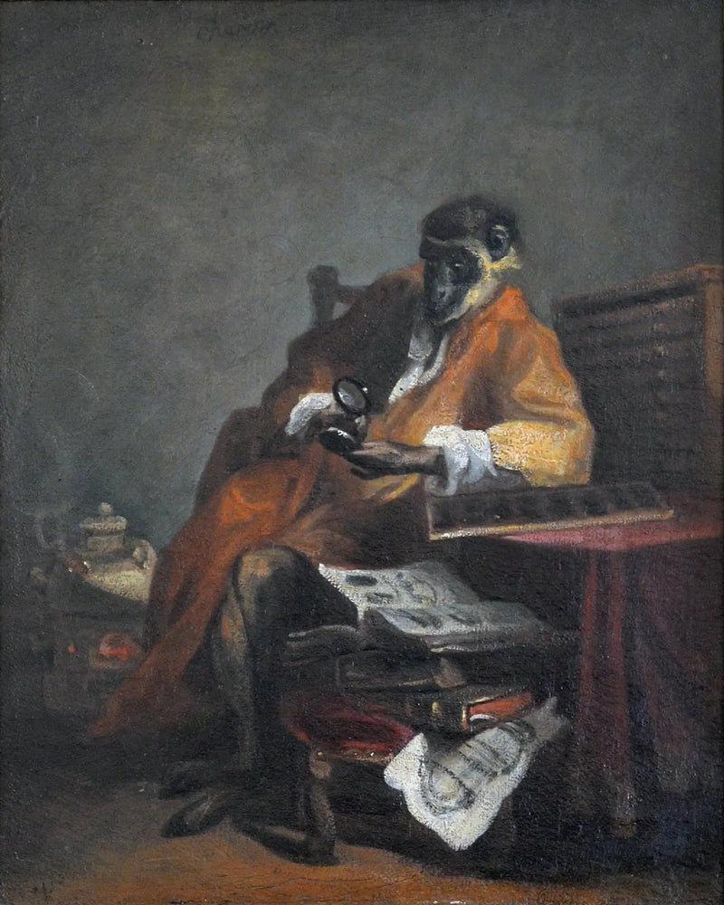 The Antique Dealer Monkey - Jean Siméon Chardin