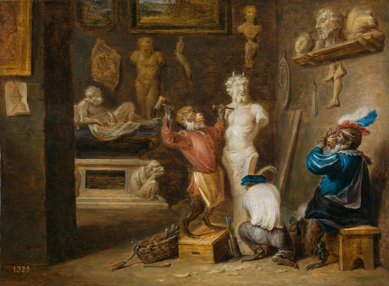 The Sculptor Monkey - David Teniers the Younger