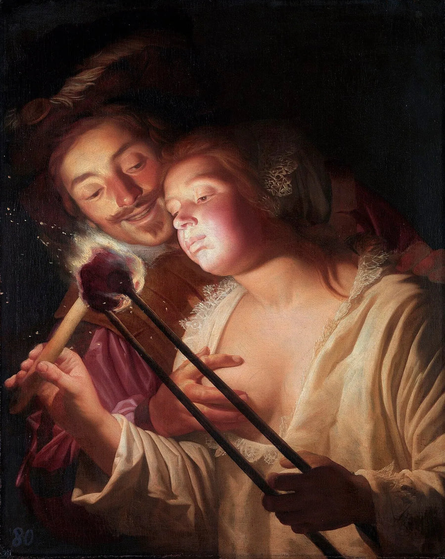 The soldier and the girl - Gerrit van Honthorst