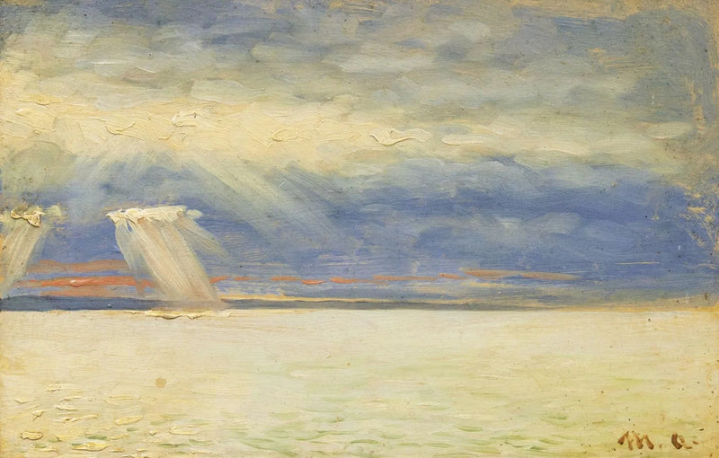The sun breaks through the clouds. - Michael Peter Ancher