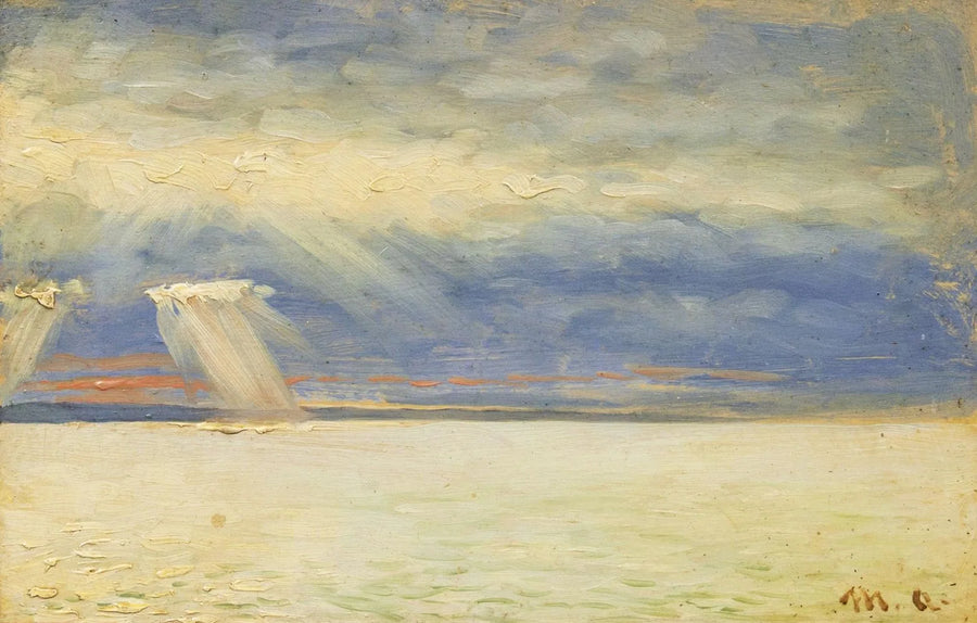 The sun breaks through the clouds. - Michael Peter Ancher