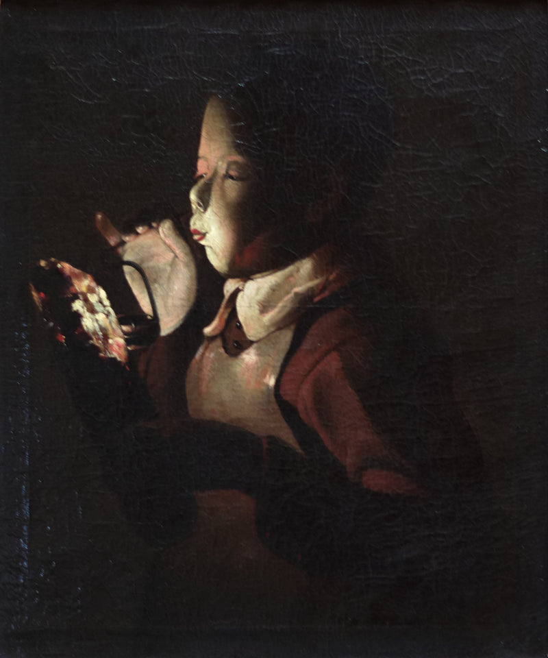 The Bellows Maker with Lamp - Georges de La Tour