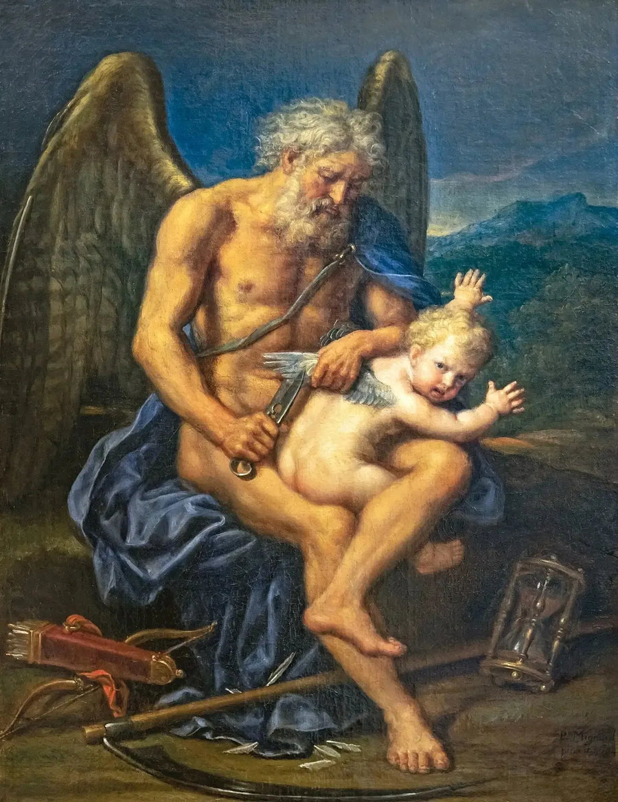 The Time Cutting the Wings of Love - Pierre Mignard