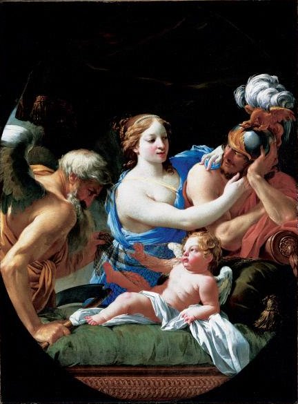 The Time Discovers the Love of Venus and Mars - Simon Vouet