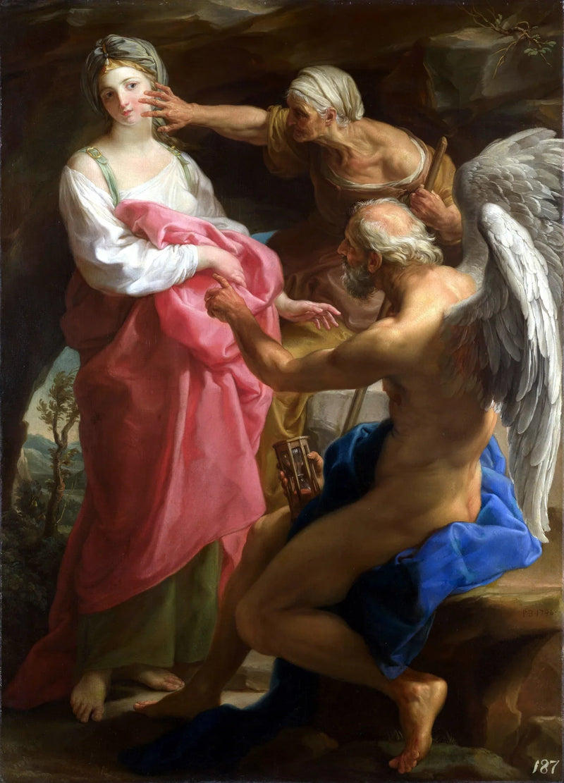 Time commands Old Age to destroy Beauty - Pompeo Batoni