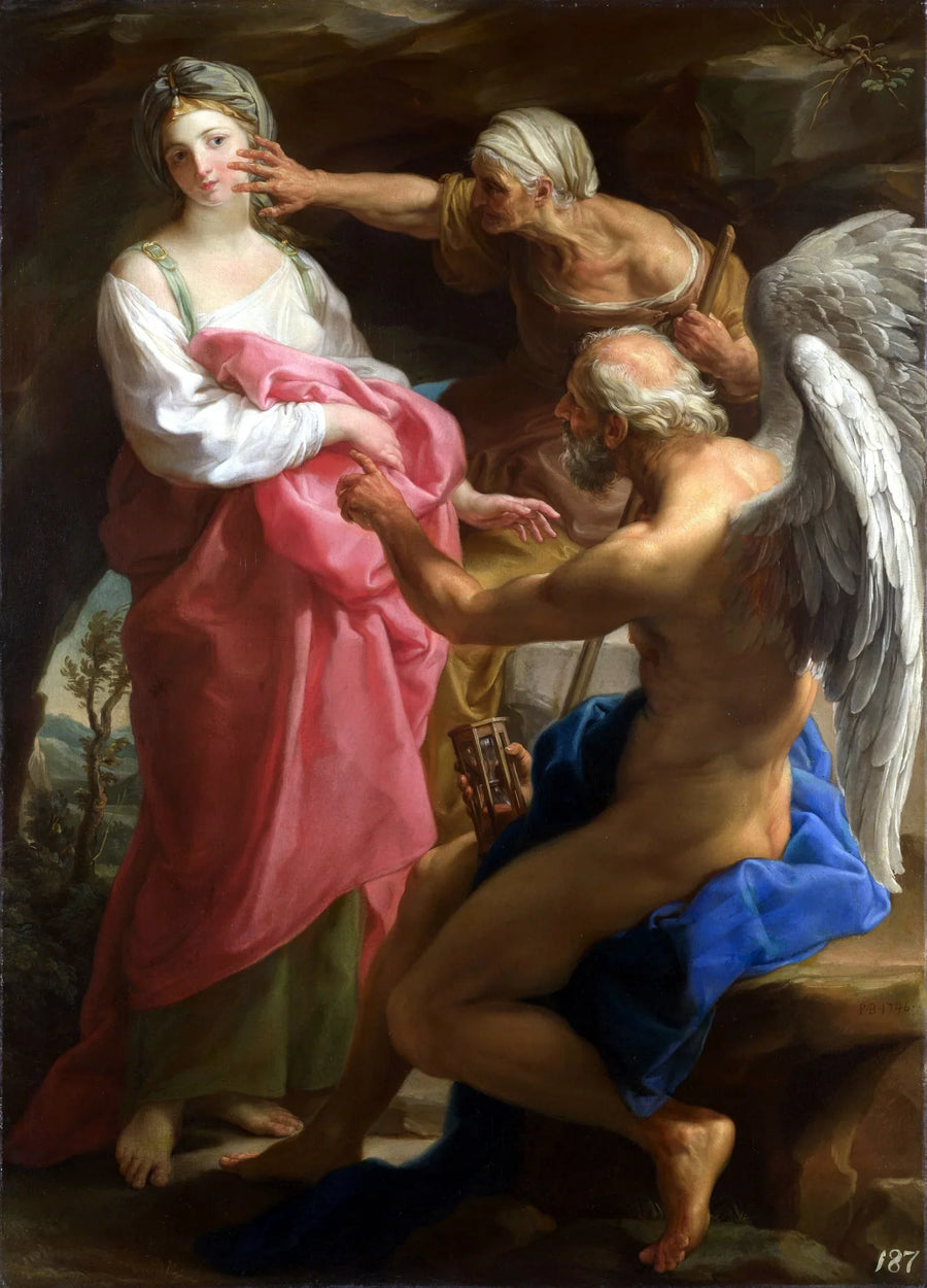 Time commands Old Age to destroy Beauty - Pompeo Batoni