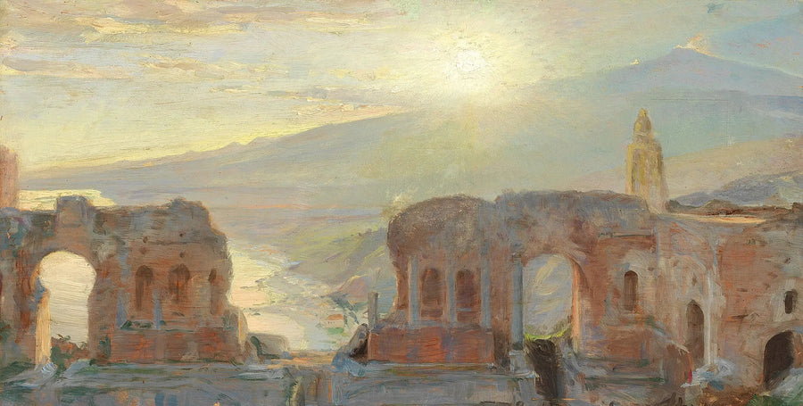 The ancient theater of Taormina. - Peder Severin Krøyer
