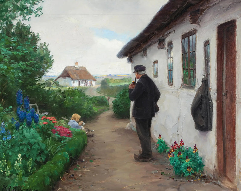 The road worker Chr. Larsen from Jyllinge. - H. A. Brendekilde
