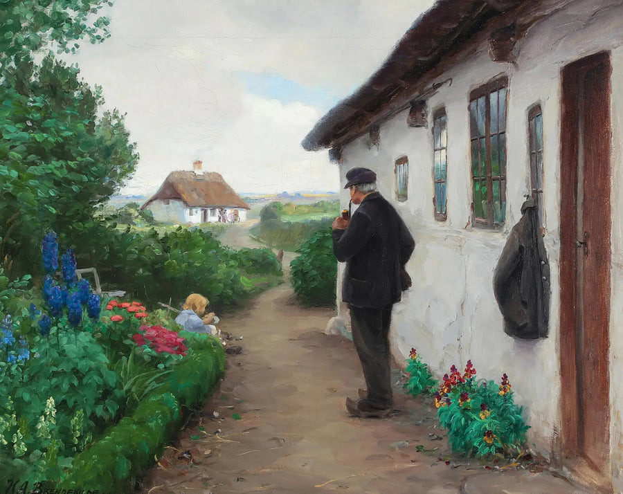 The road worker Chr. Larsen from Jyllinge. - H. A. Brendekilde