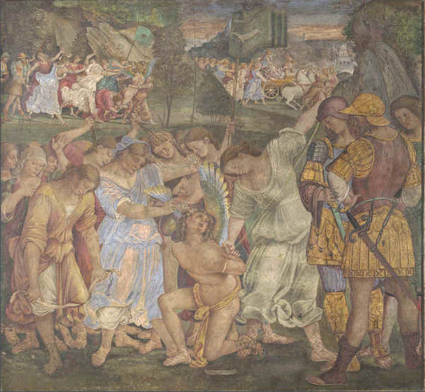 The Triumph of Chastity: Disarmed and Bound Love - Luca Signorelli