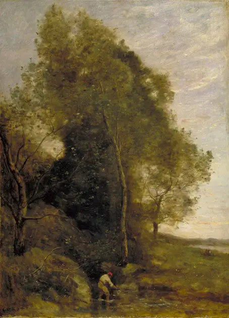 The Crawfish Hole - Jean-Baptiste Camille Corot