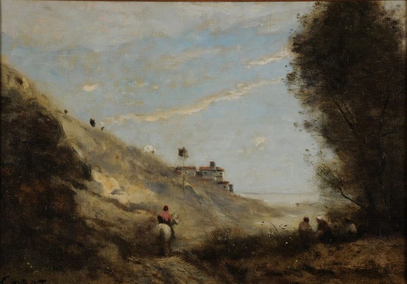 The Valley with Rider - Jean-Baptiste Camille Corot
