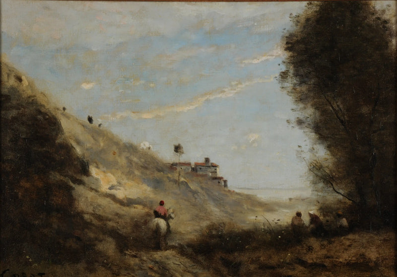 The Valley with Rider - Jean-Baptiste Camille Corot