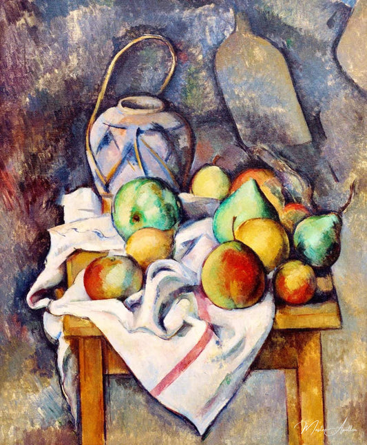 Le vase paille - Paul Cézanne - Reproductions de tableaux et peintures haut de gamme