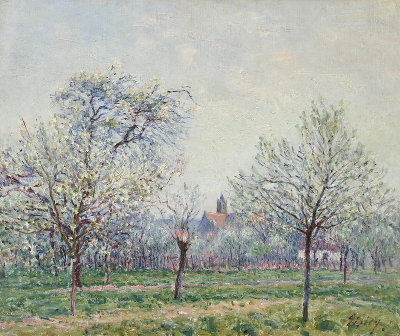 The Orchard at Moret-sur-Loing, Spring - Alfred Sisley