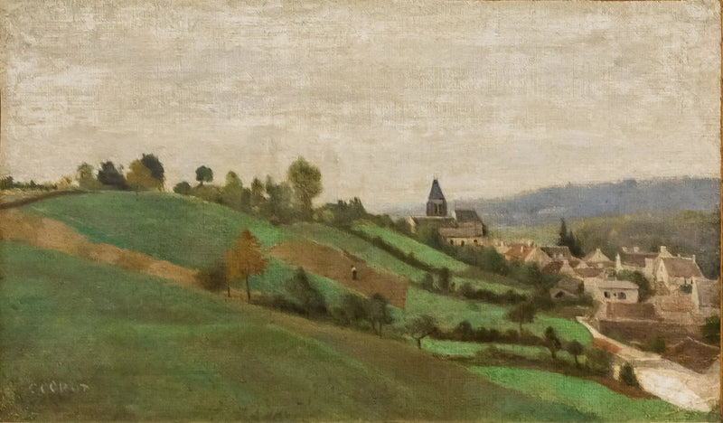The village of Presles, near Beaumont-sur-Oise - Jean-Baptiste Camille Corot