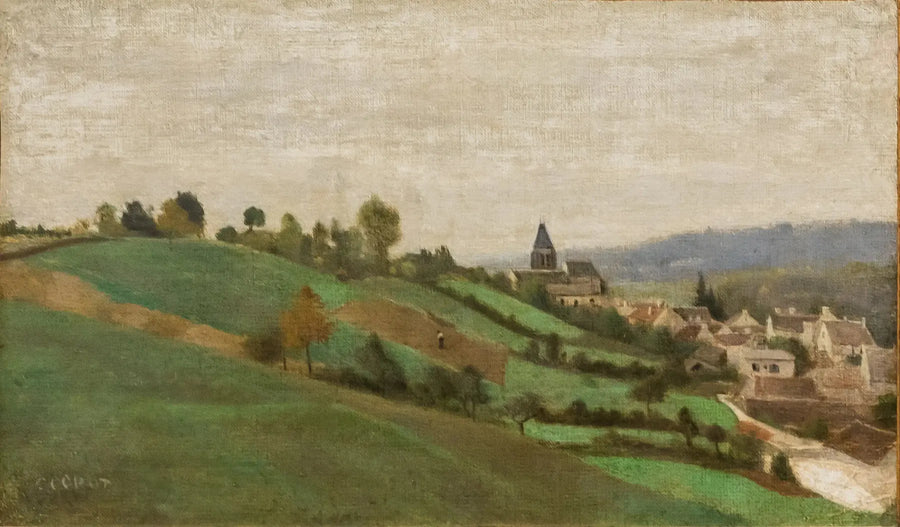 The village of Presles, near Beaumont-sur-Oise - Jean-Baptiste Camille Corot