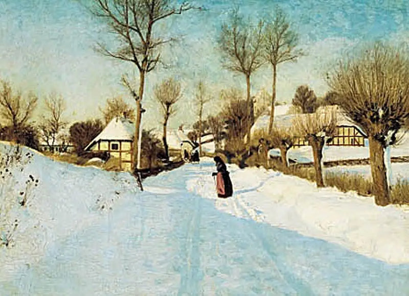 The village en hiver. - H. A. Brendekilde