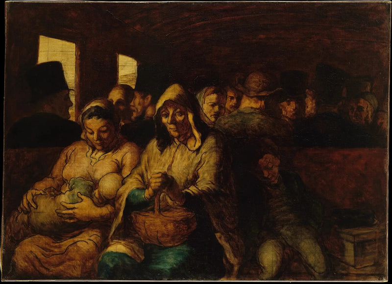 The Third Class Carriage - Honoré Daumier