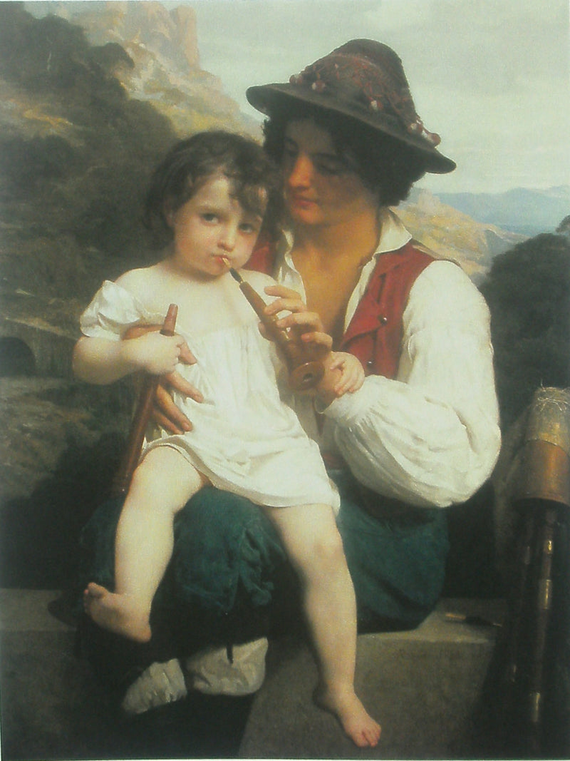 La Leçon de flûte (1868) - Bouguereau