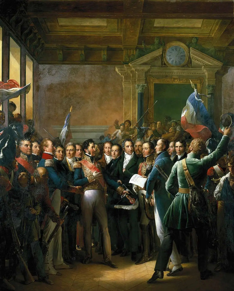 Reading at the Hôtel de Ville de Paris of the Declaration of the Deputies and the Proclamation of the Duke of Orléans, lieutenant général du Royaume (31 juillet 1830) - François Gérard