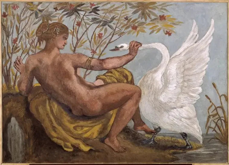 Leda and the Swan - Eugène Delacroix