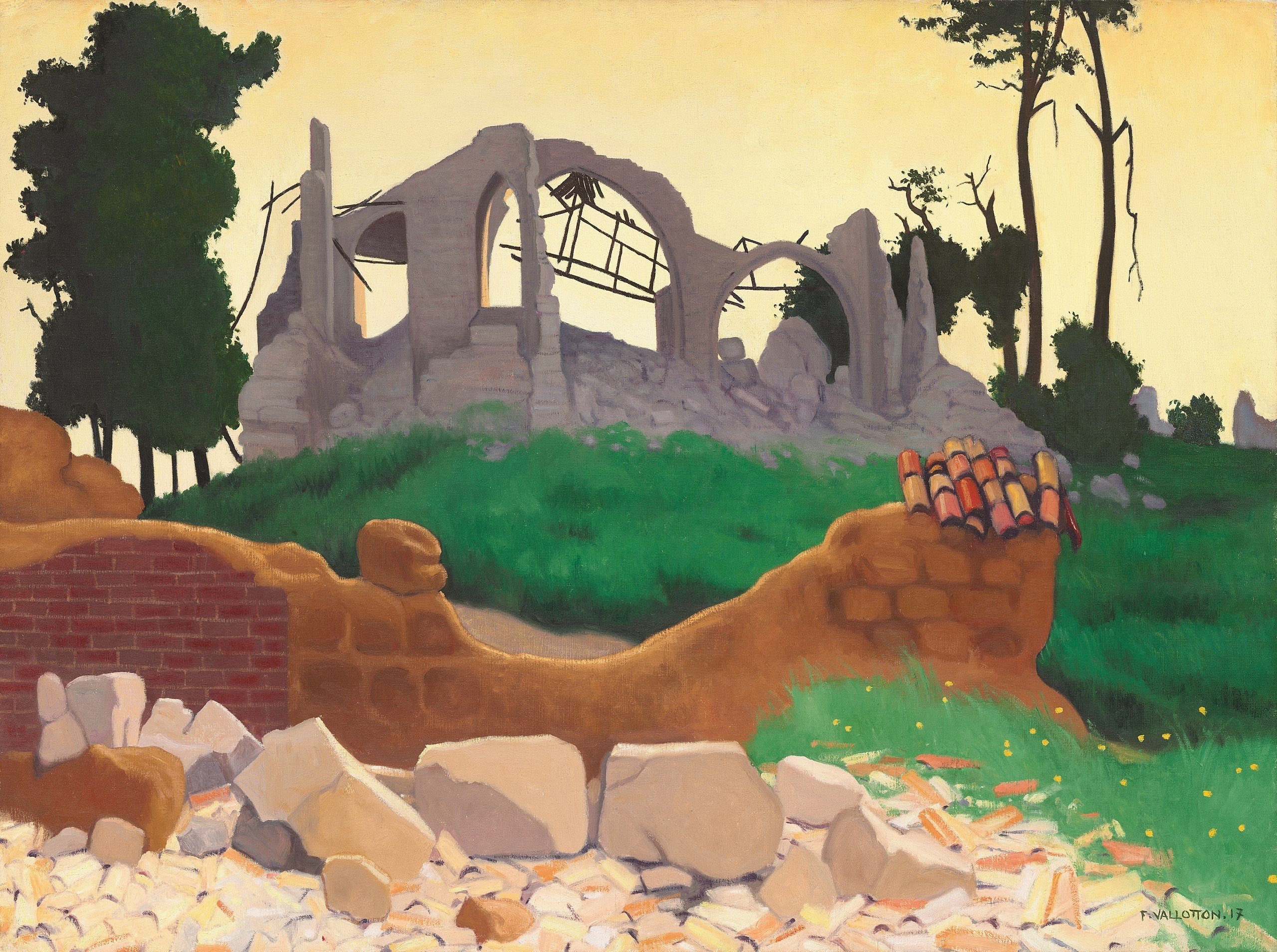 The Church of Souain - Félix Vallotton