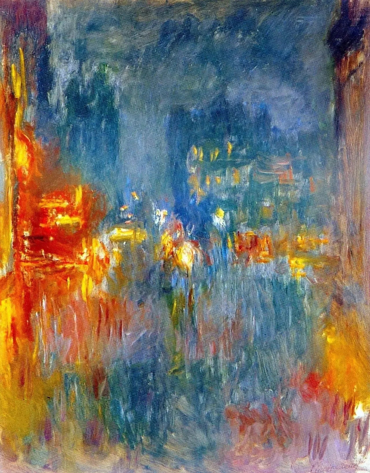 Leicester Square, la nuit - Claude Monet image 1 copie peinte à la main à l’huile