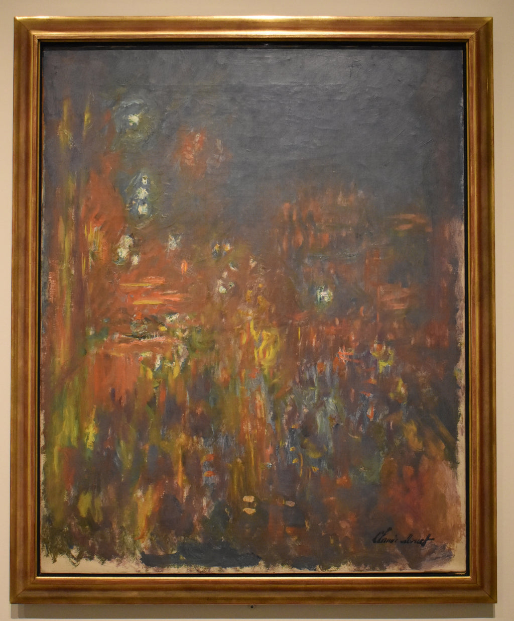 Leicester Square, la nuit W1615 photographié dans son cadre au Musée Granet