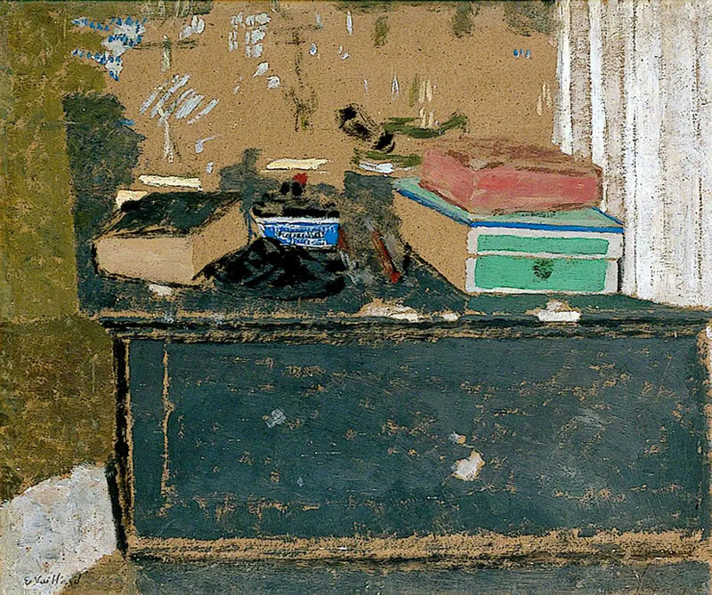 The blue inkwell on the fireplace - Édouard Vuillard