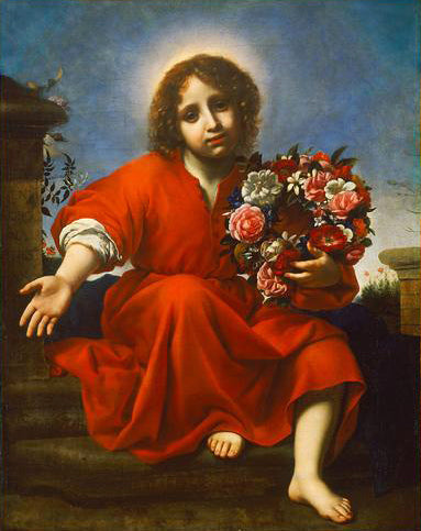 The Child Jesus invites the Christian soul to crown it according to the Song of Songs - Carlo Dolci