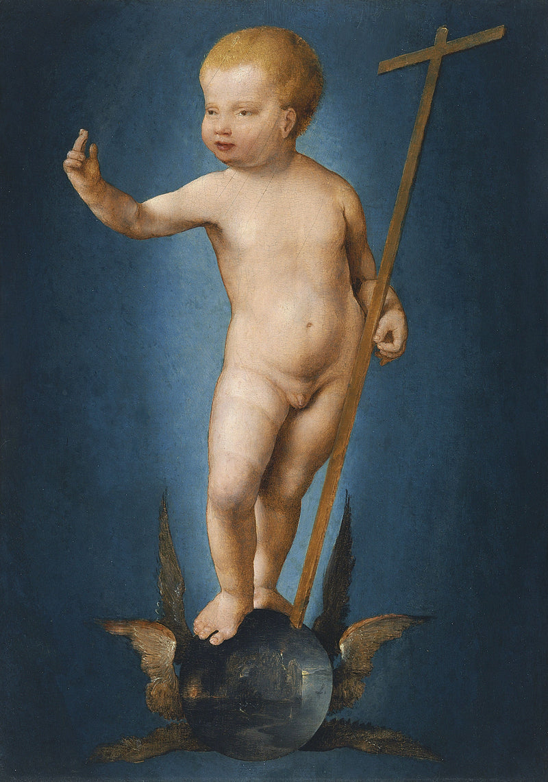 The Child Jesus on the globe of the world - Joos van Cleve