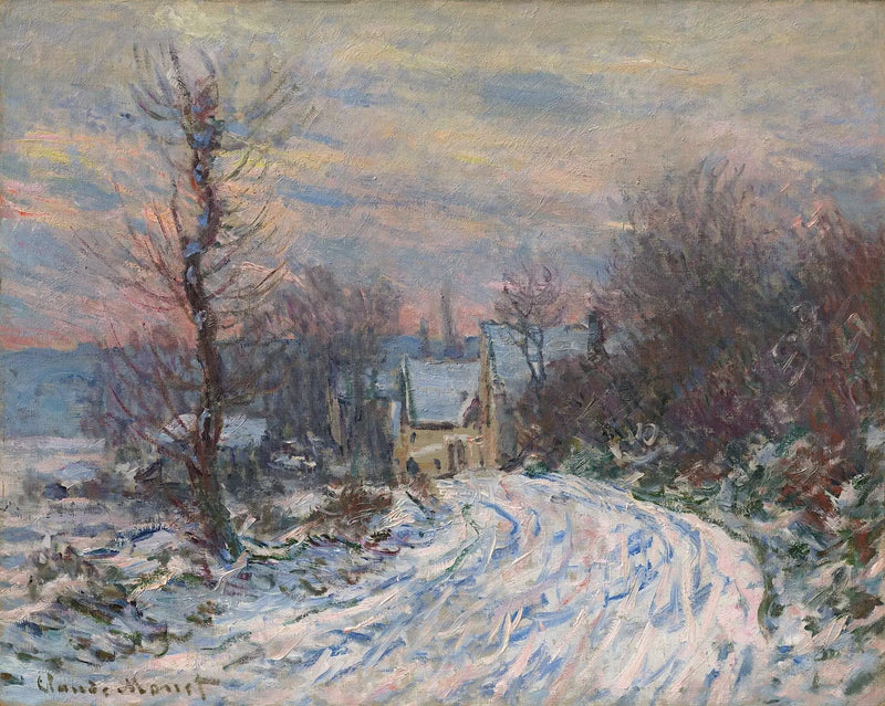 The Entrance to Giverny in Winter - Claude Monet