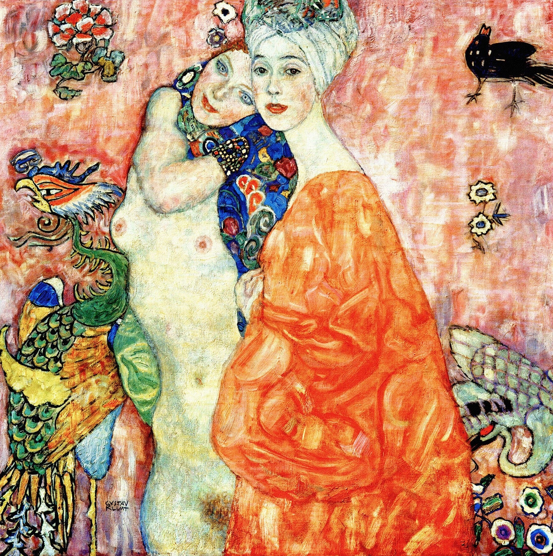 Reproduction du tableau « Les Amies - Gustav Klimt » par Alpha Reproduction en peinture à l’huile