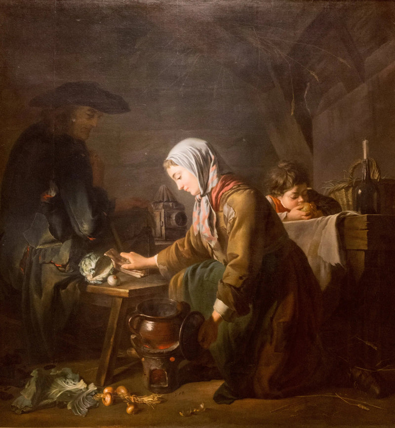 The Preparations for a Lunch - Nicolas-Bernard Lépicié