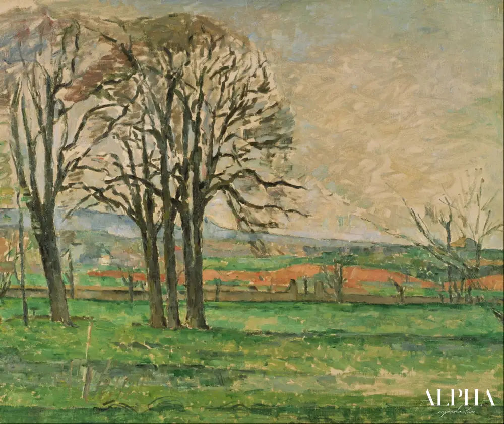 Les arbres nus au Jas de Bouffan - Paul Cézanne - Reproductions de tableaux et peintures haut de gamme