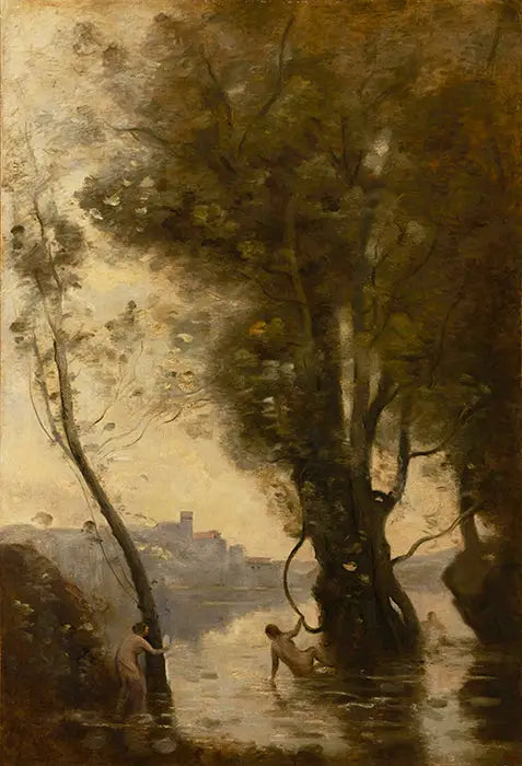 The Bathers of the Borromean Islands - Jean-Baptiste Camille Corot