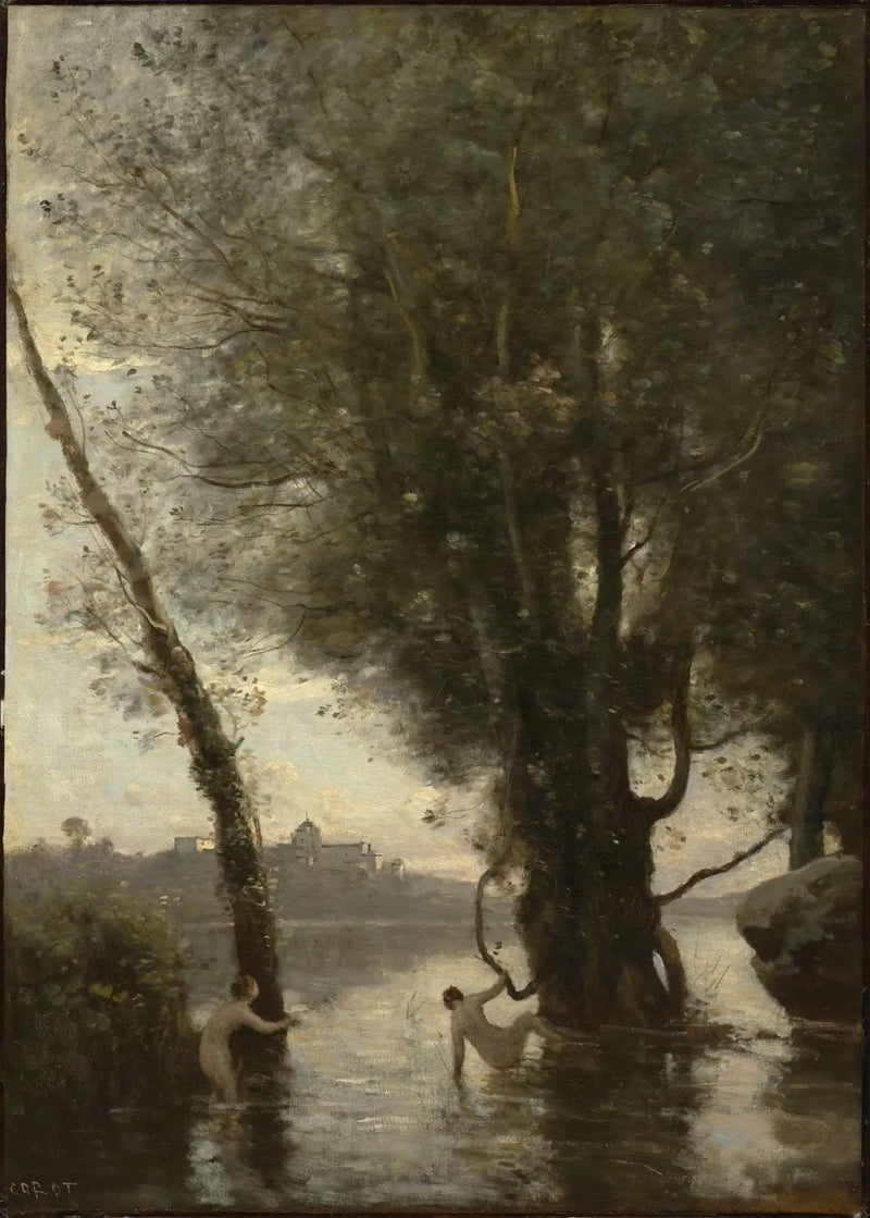 The Bathers of the Borromean Islands - Jean-Baptiste Camille Corot