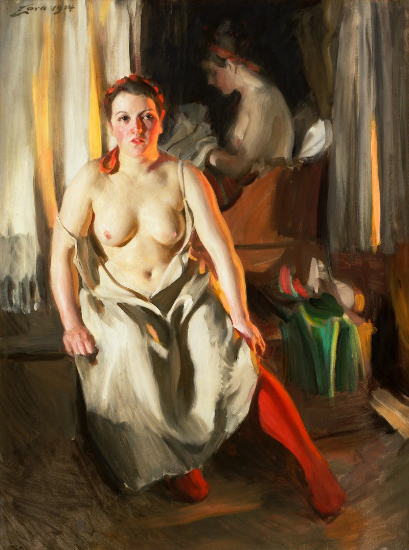 The Red Stockings - Anders Zorn