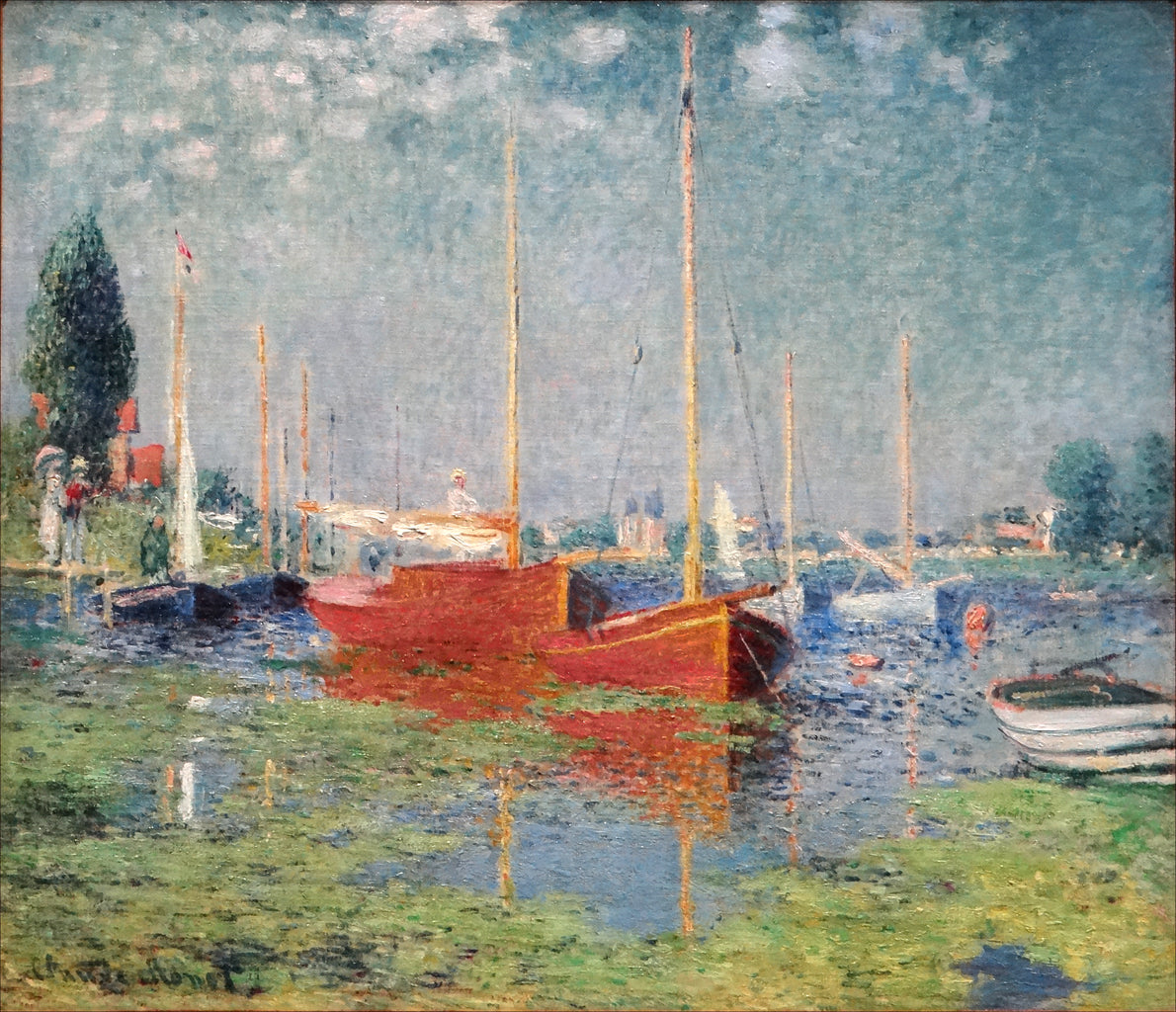 Reproduction du tableau « Les bateaux rouges, Argenteuil - Claude Monet » par Alpha Reproduction en peinture à l’huile