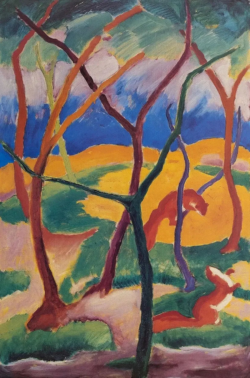 The Weasels Play - Franz Marc